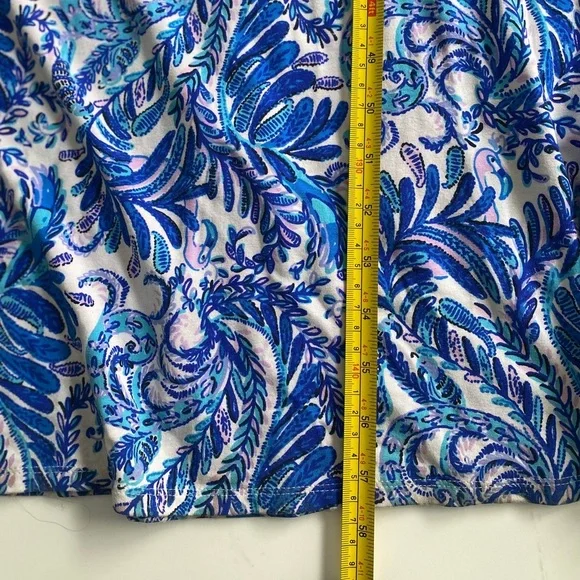 Lilly Pulitzer Medium M Bird Is The Word Sloane Maxi Dress Blue Coastal Beach - Picture 8 of 13